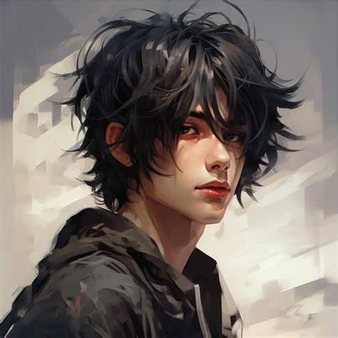 black hair anime character|More.